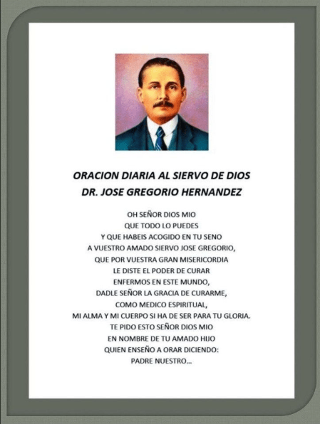 Oración a José Gregorio Hernández, esbiblia