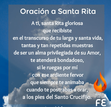Oración a Santa Rita, esbiblia