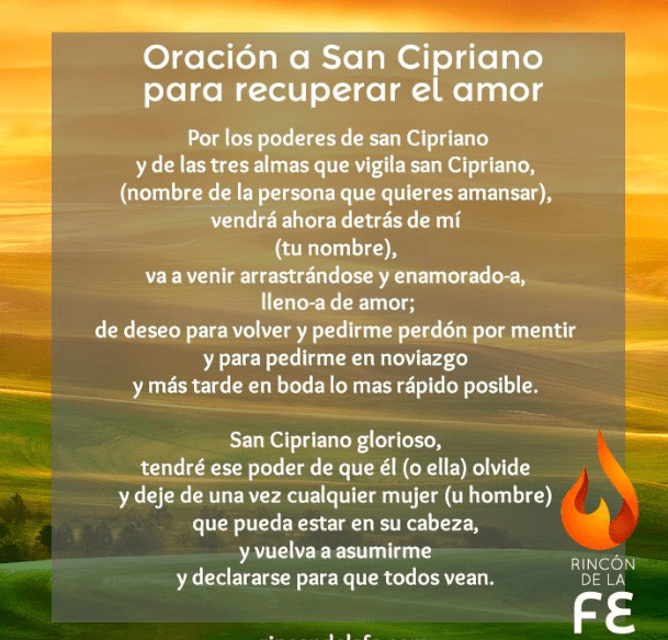 Oración a San Cipriano, esbiblia